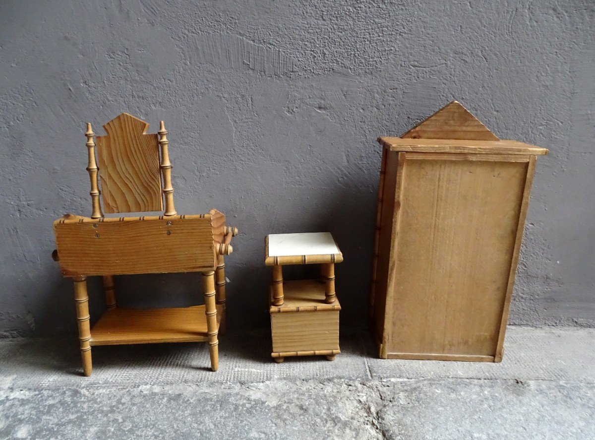 Doll's Bedroom In Bamboo Style Wood 1900-photo-4