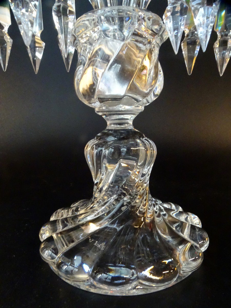Candélabre / Girandole En Cristal De Baccarat 20ème-photo-3