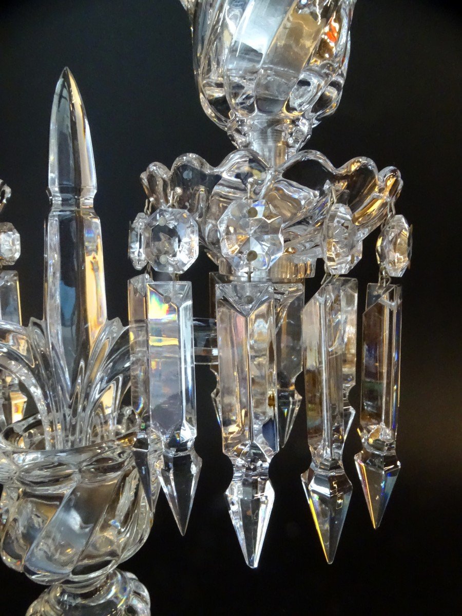 Candélabre / Girandole En Cristal De Baccarat 20ème-photo-4