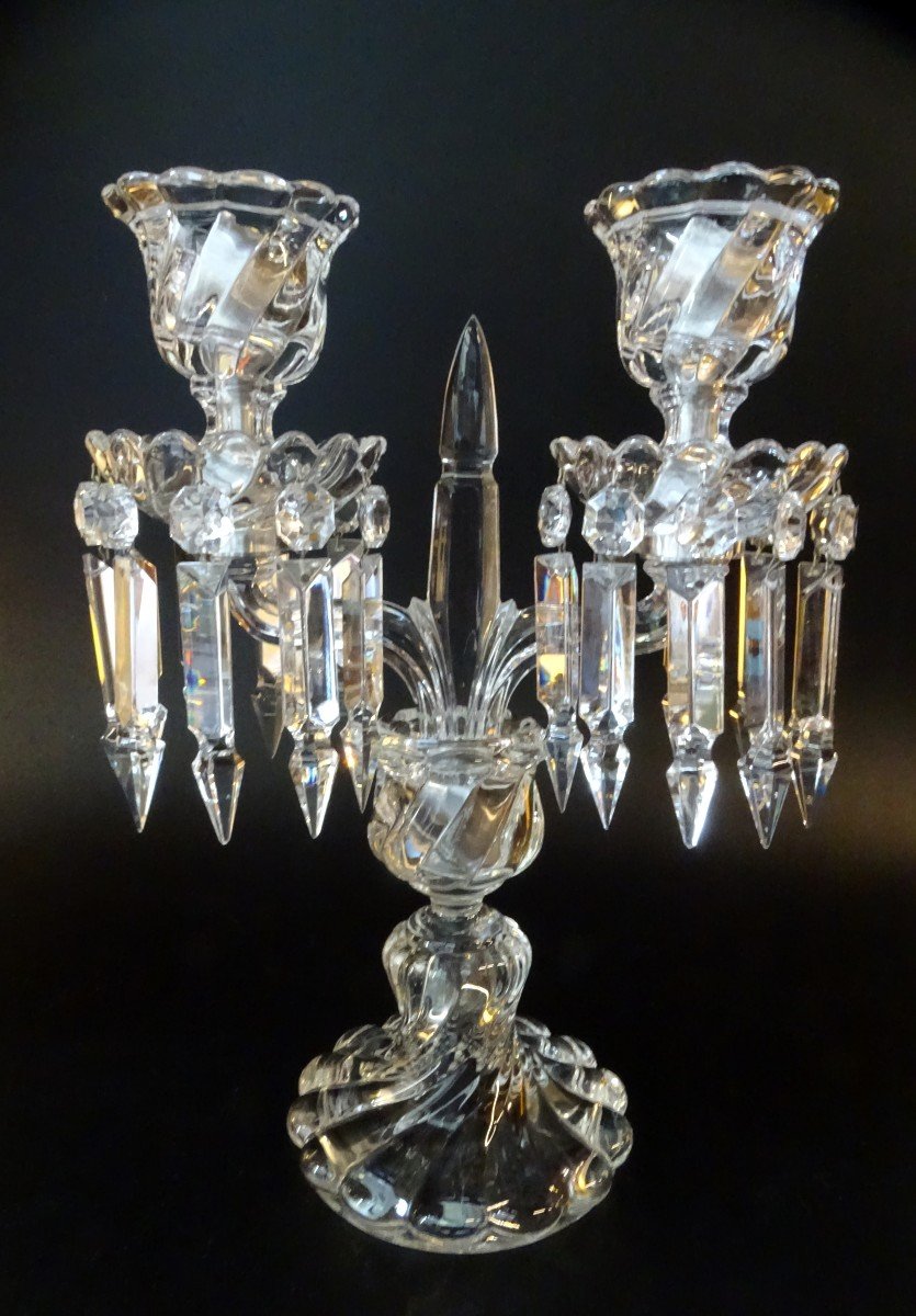 Candélabre / Girandole En Cristal De Baccarat 20ème
