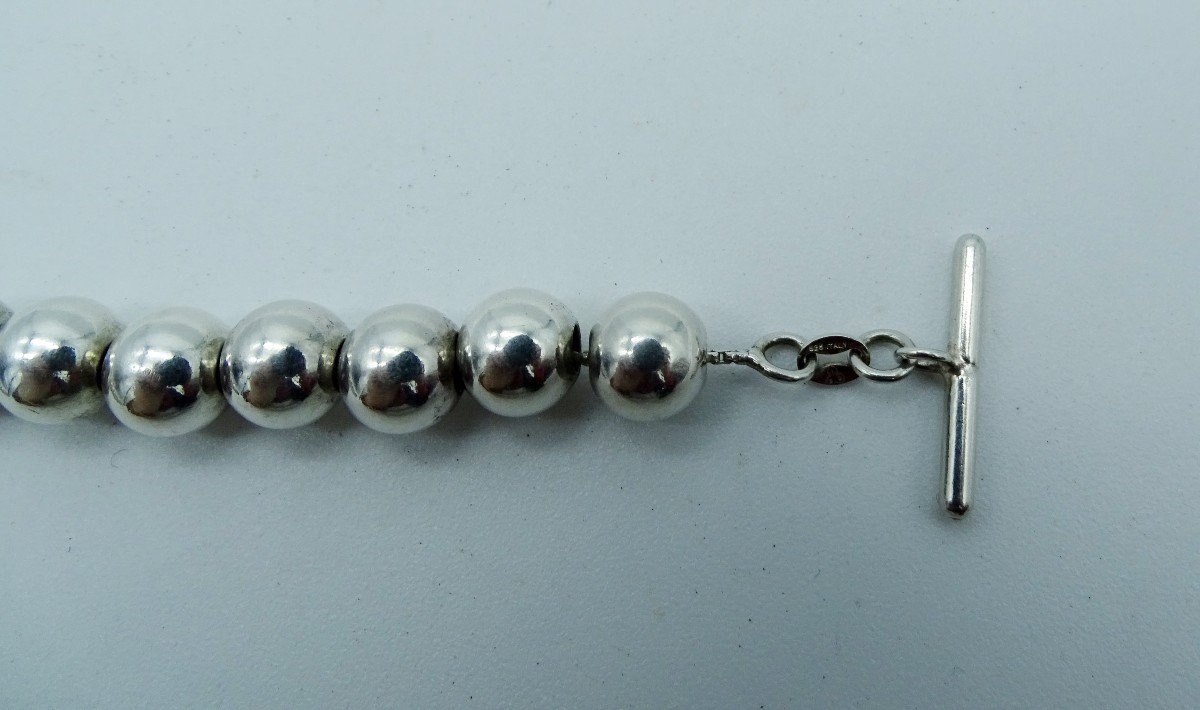 Bracelet Perles En Argent 20ème-photo-2