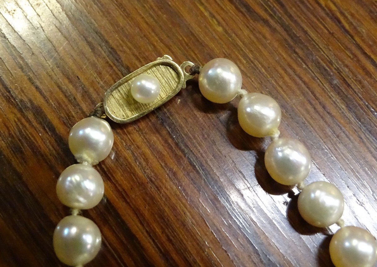 Collier Perles De Culture Et Or 1960-photo-3