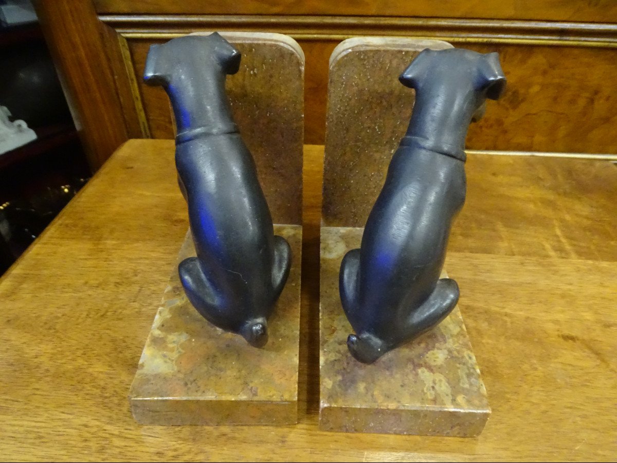 Art Deco Fox Terriers Bookends-photo-4