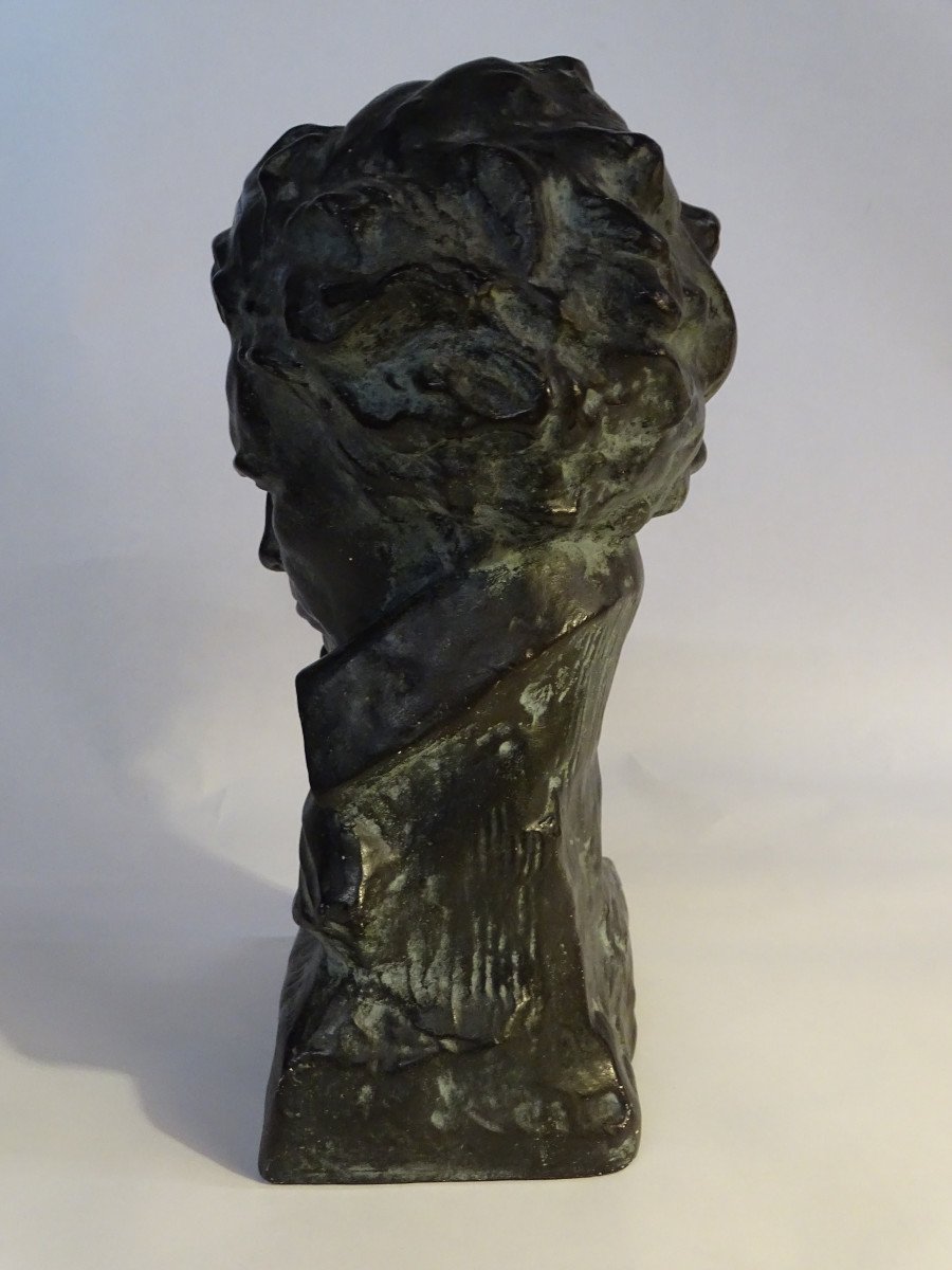 Plaster Bust Of Beethoven 1930/1940-photo-4