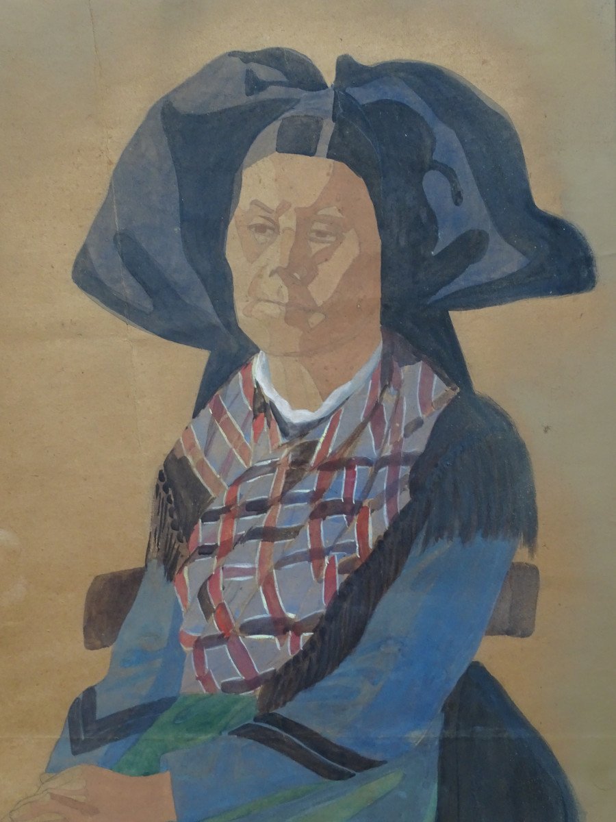 A. Gerthoffert  Aquarelle Alsacienne 1911-photo-3