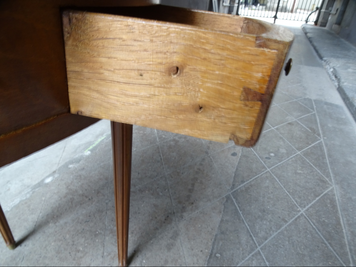 Table Bouillotte En Acajou Fin 19ème-photo-6