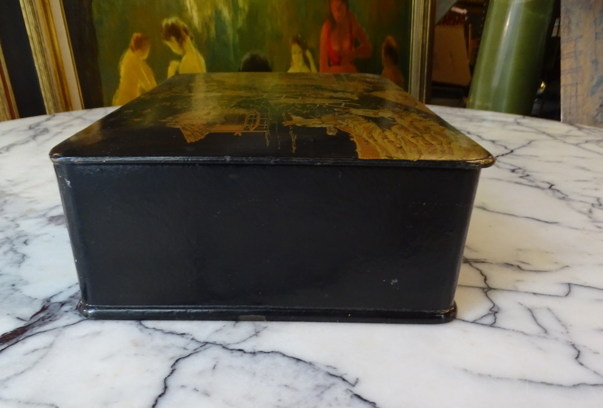 Coffret En papier mâché  Fin 19ème/1900-photo-4