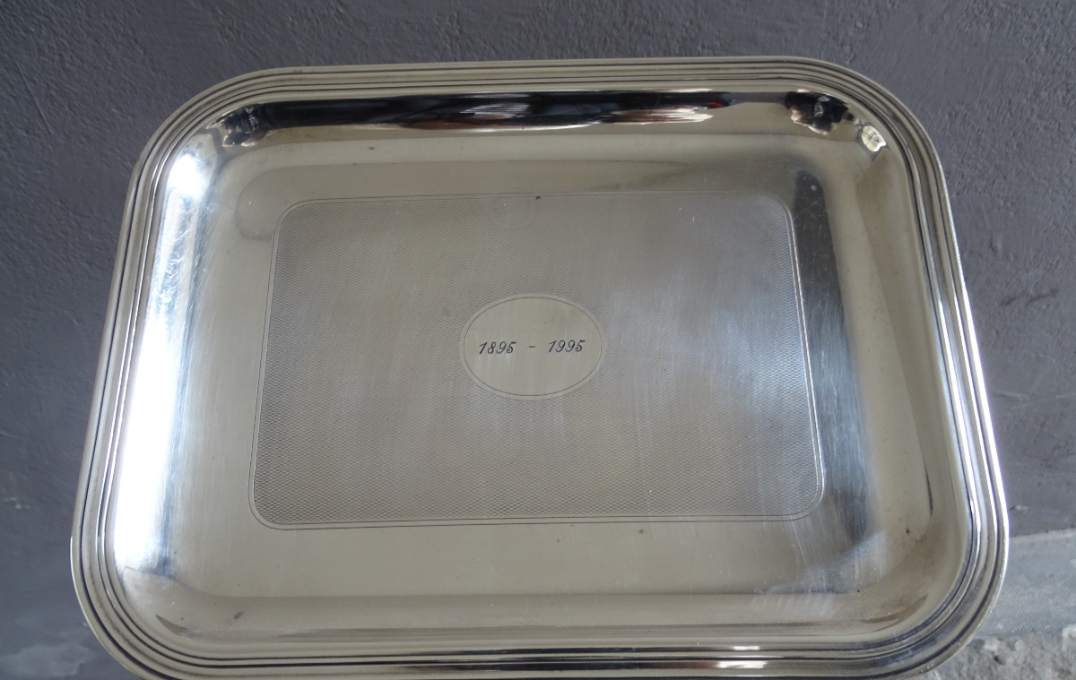 Christofle Small Silver-plated Metal Tray 20th