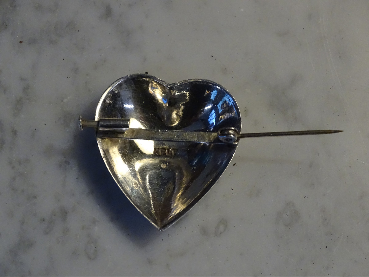 Broche Argent Coeur Breton 1900-photo-2