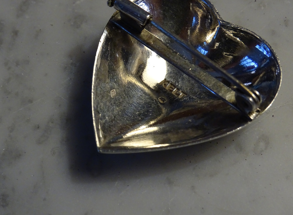 Broche Argent Coeur Breton 1900-photo-3
