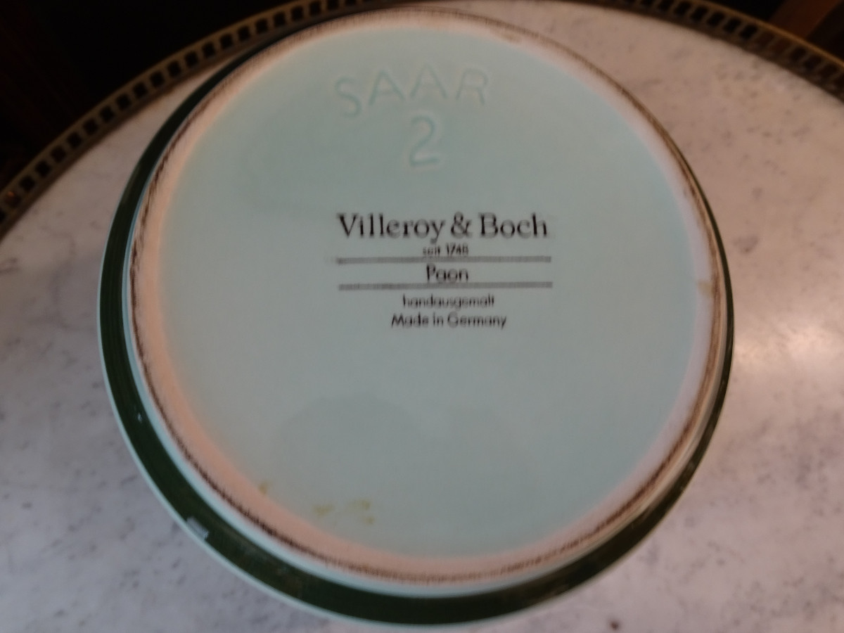 Villeroy & Boch cache-pot  au paon 20ème-photo-4
