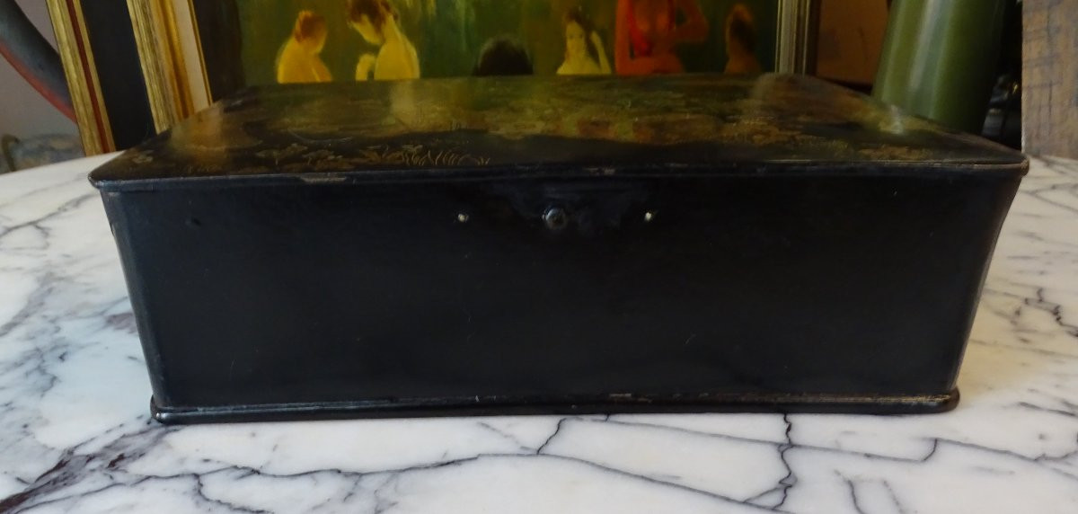 Papier-mâché Box Late 19th/1900-photo-4