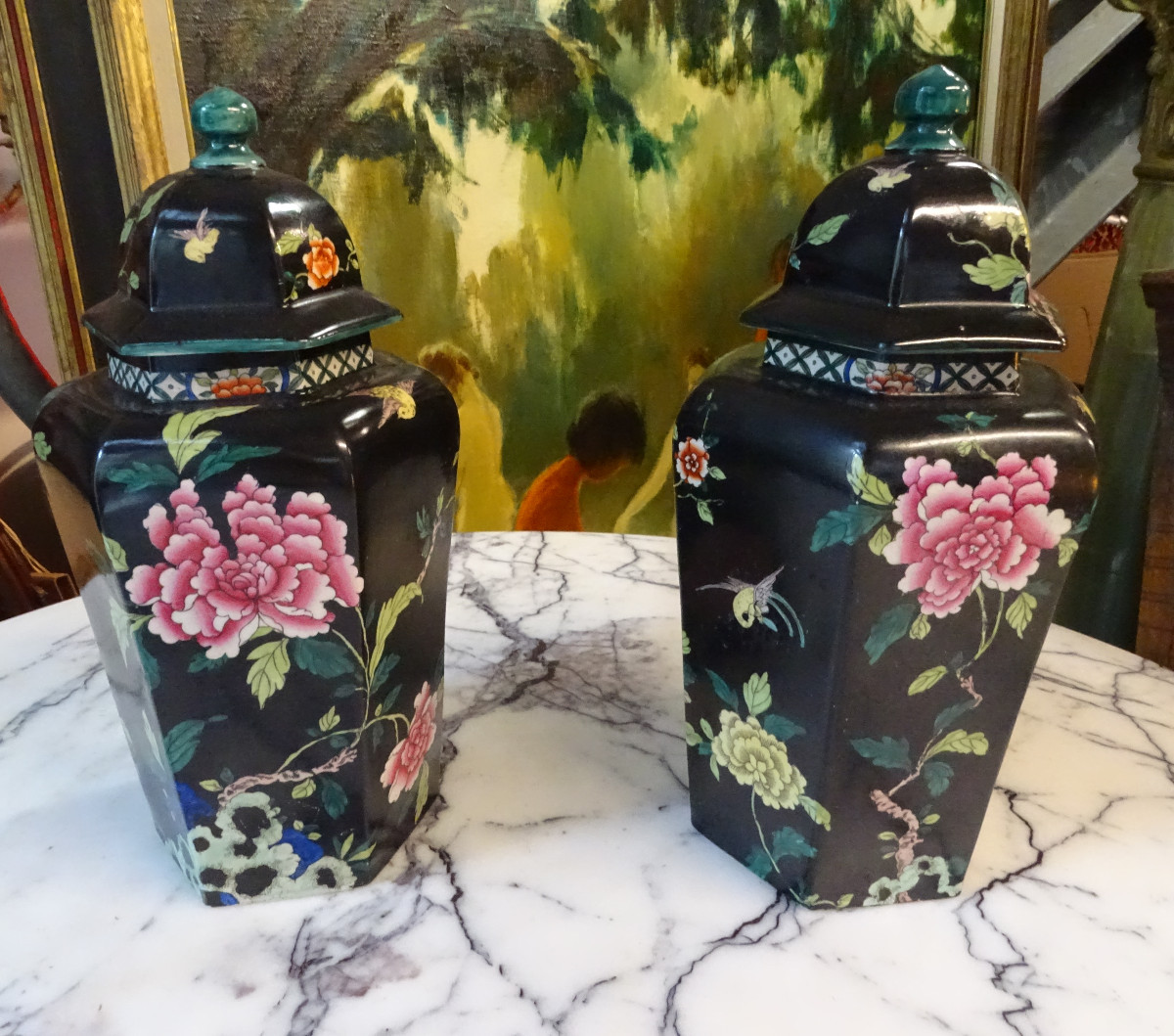 England Pair Of Porcelain Vases 60s/70s