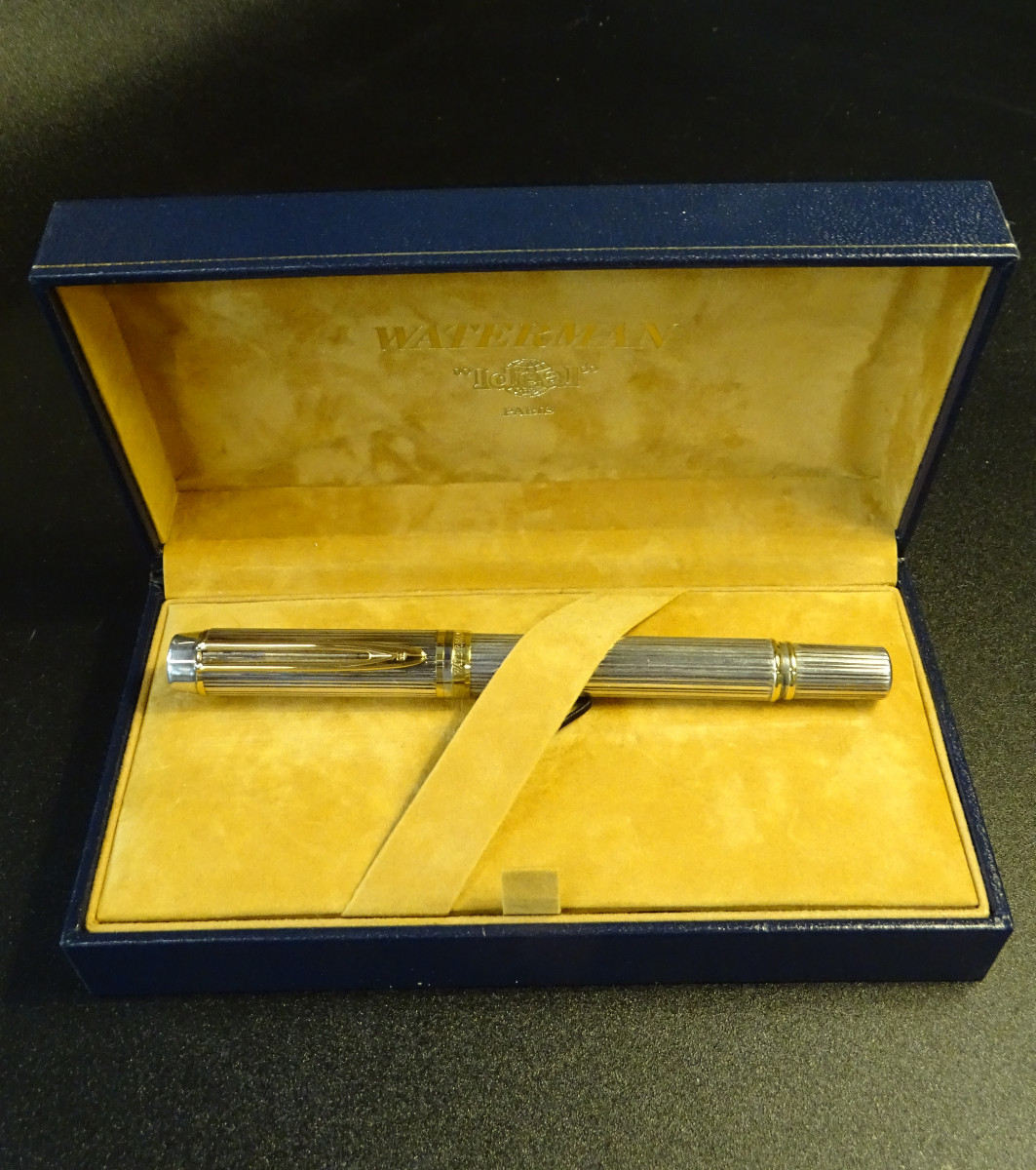 Waterman Silver Pen With Gold Nib With  Cartridges And Pump 20th
