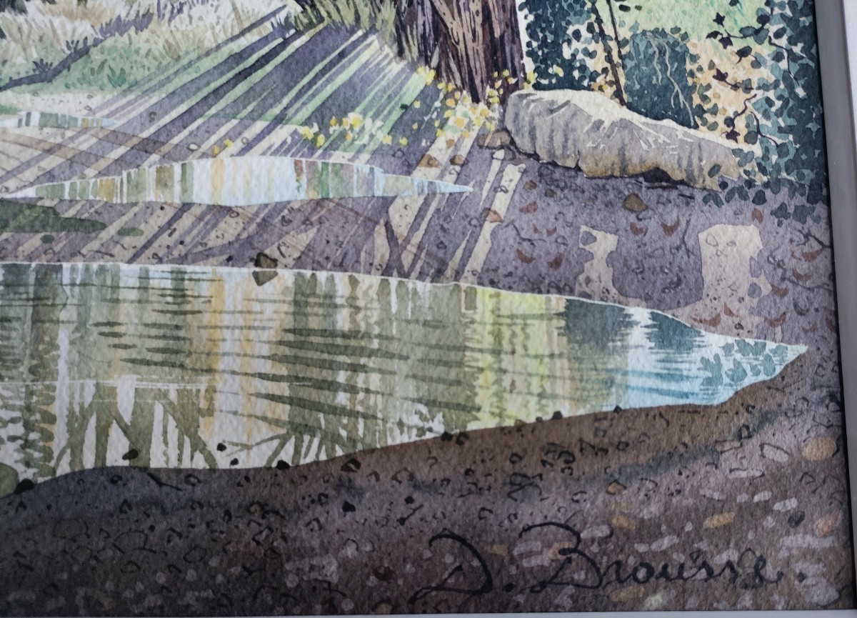 Didier Brousse Lubéron Aquarelle 20ème-photo-2