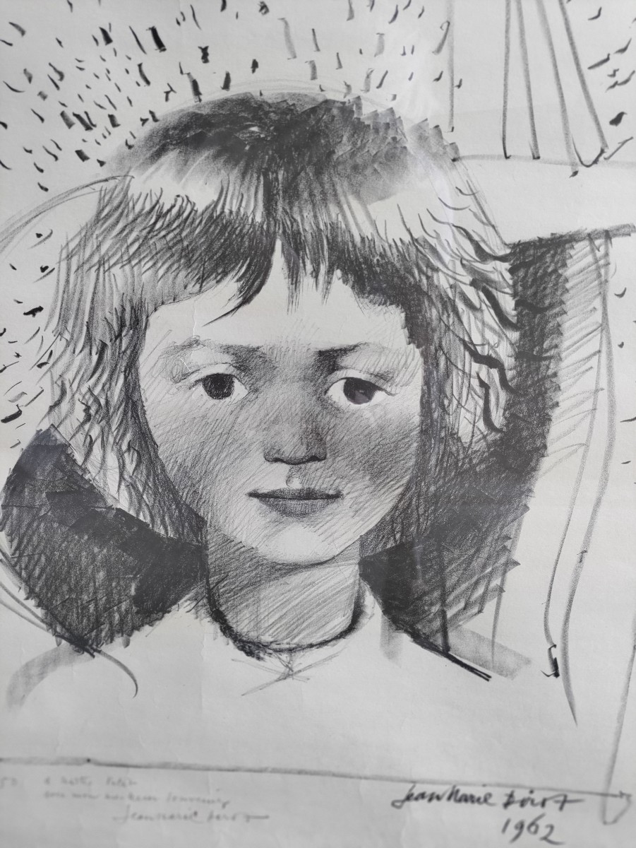 Arcabas Lithographie Portrait de Jeune Fille 1962-photo-2