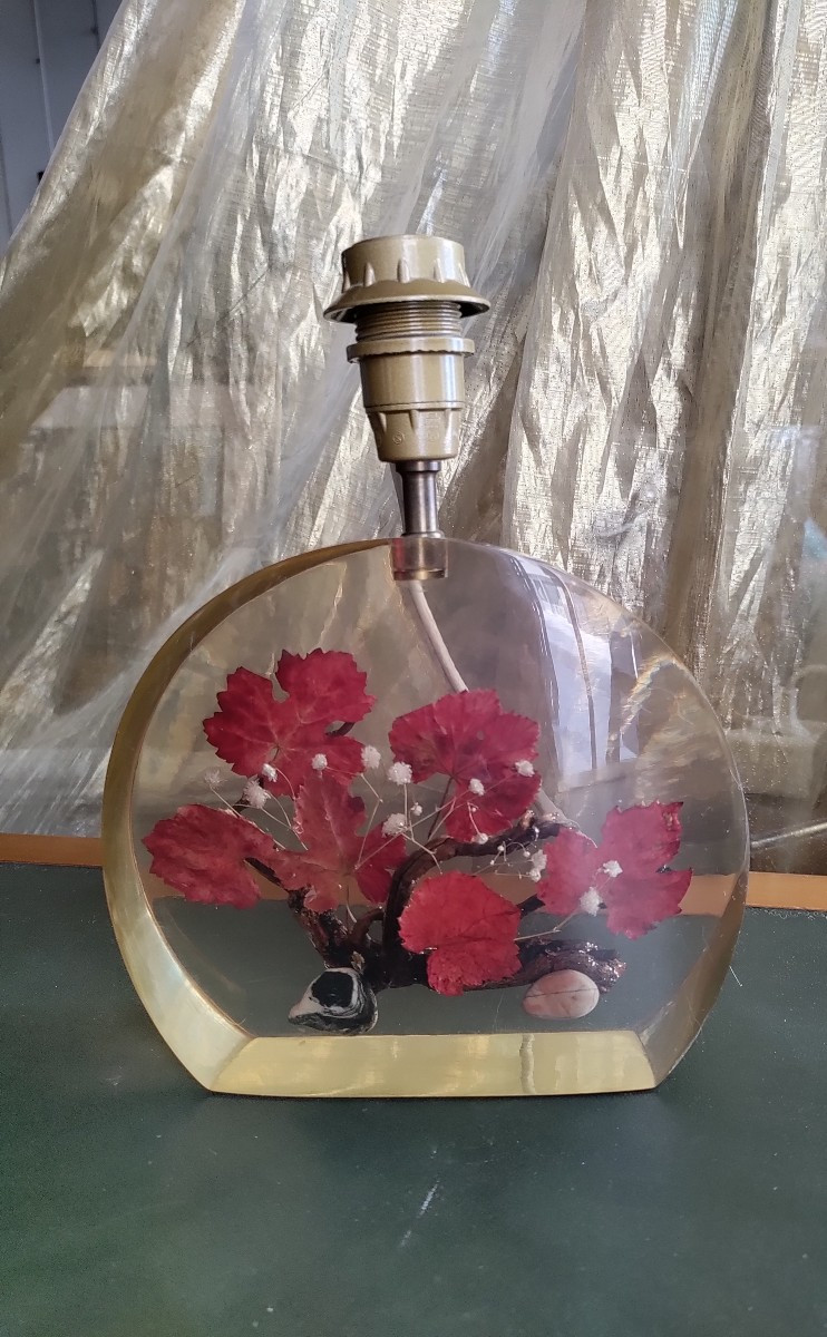 Resin Lamp By Pierre Bodin 60s-photo-2