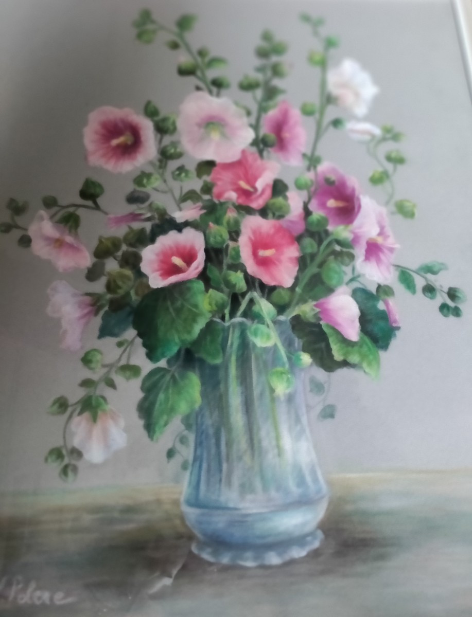 Martine Polere Pastel Hibiscus 20ème-photo-3