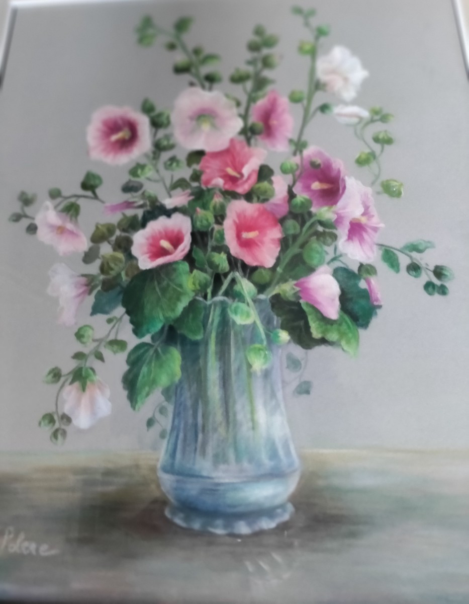 Martine Polere Pastel Hibiscus 20ème-photo-1