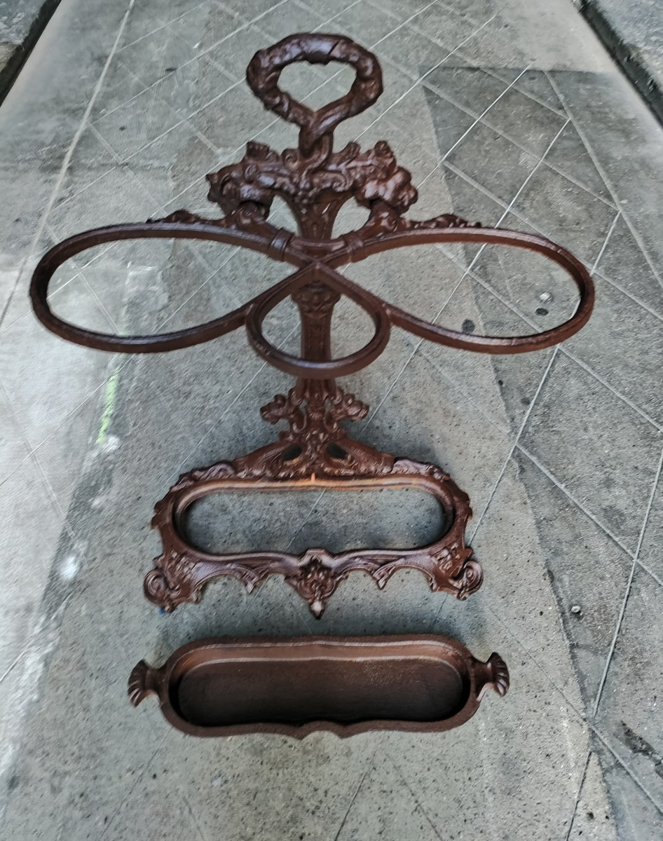 Cast Iron Umbrella Stand Art Nouveau-photo-4