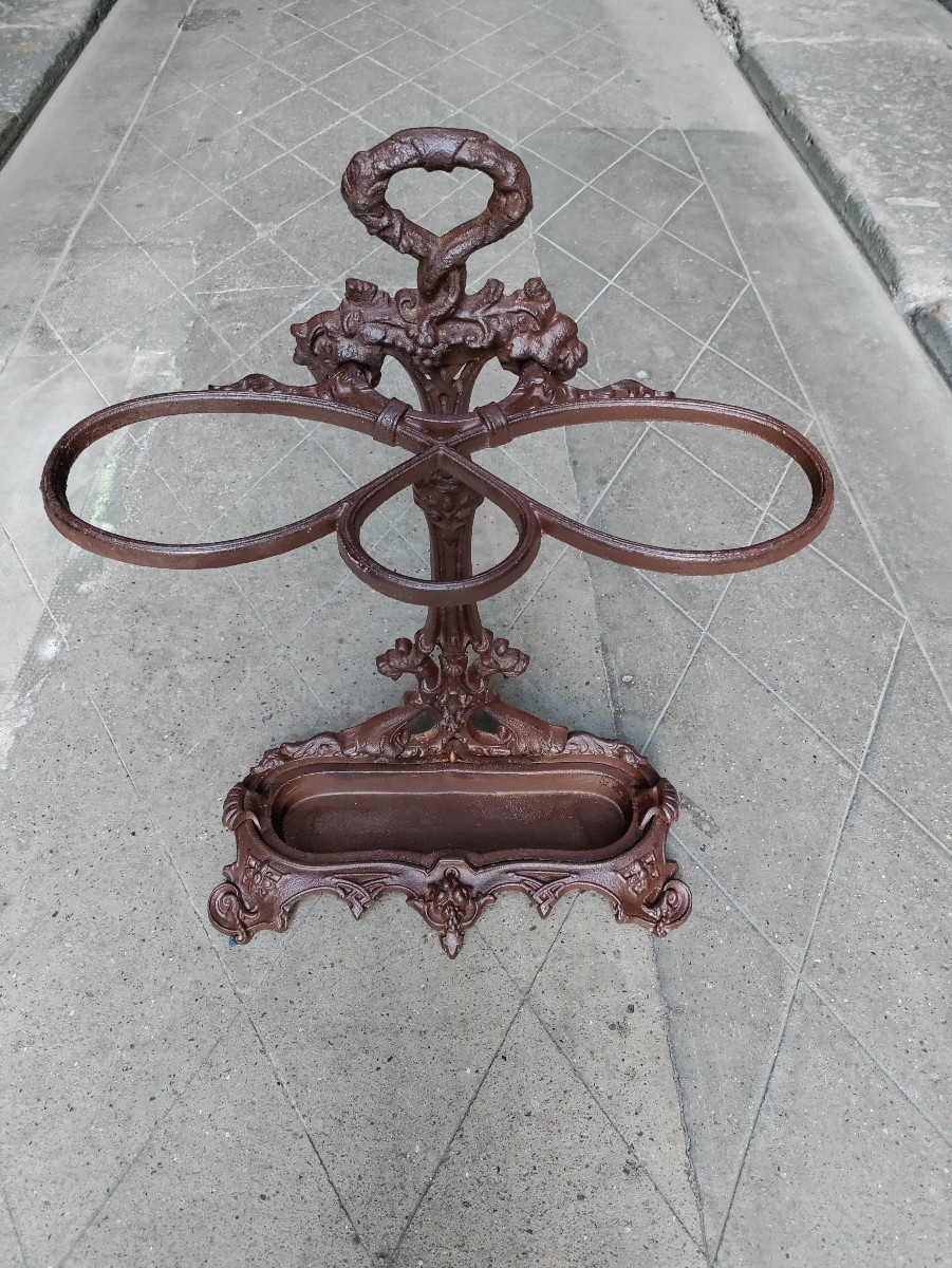 Cast Iron Umbrella Stand Art Nouveau