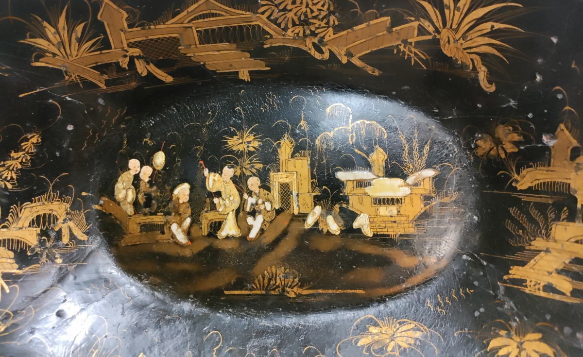 Corbeille papier mâché fin 19 ème/1900-photo-2
