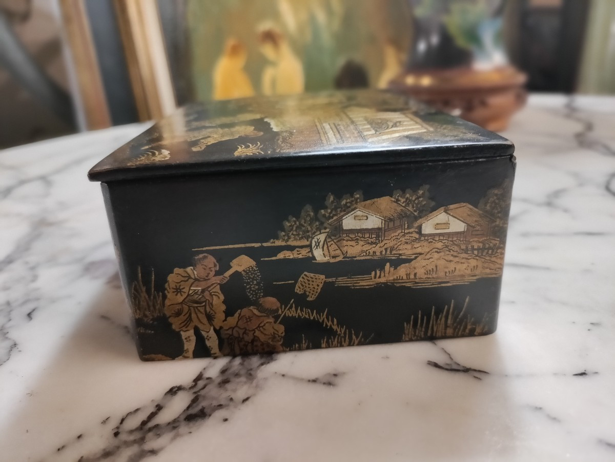 Coffret en papier mâché fin 19 ème/1900-photo-3