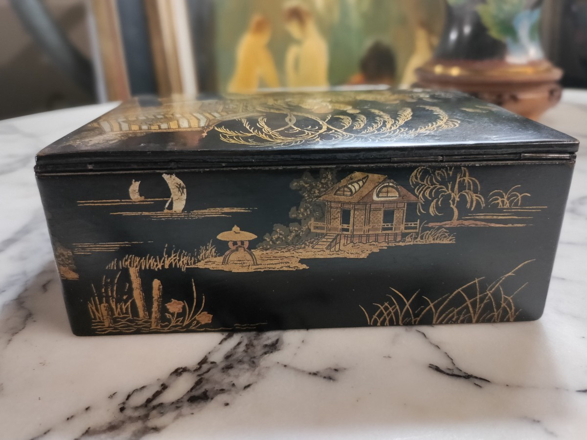 Coffret en papier mâché fin 19 ème/1900-photo-4