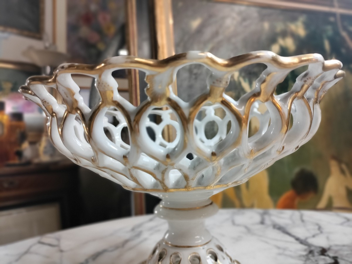 Napoleon III Paris Porcelain Basket -photo-3