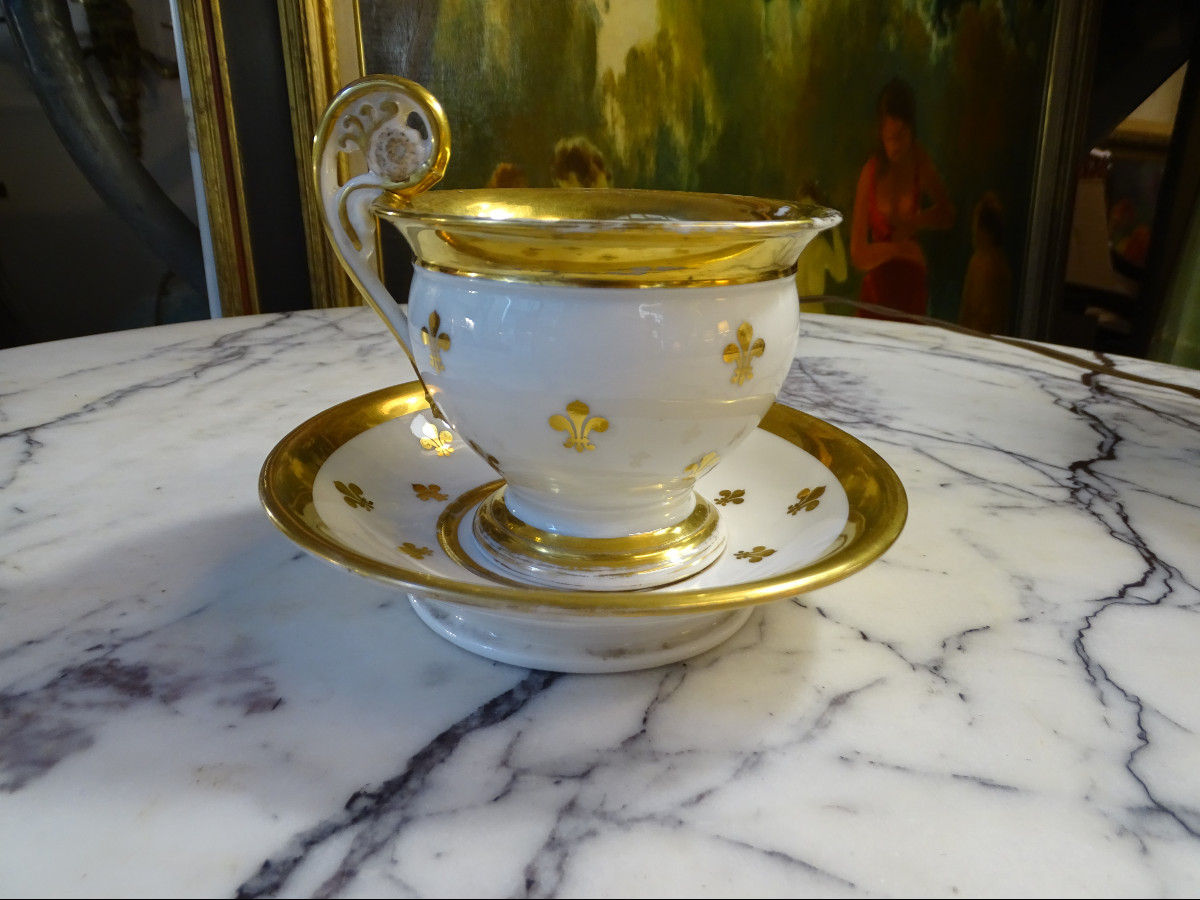 Breakfast Or Chocolate Cup In Paris Porcelain Early 19th-photo-2
