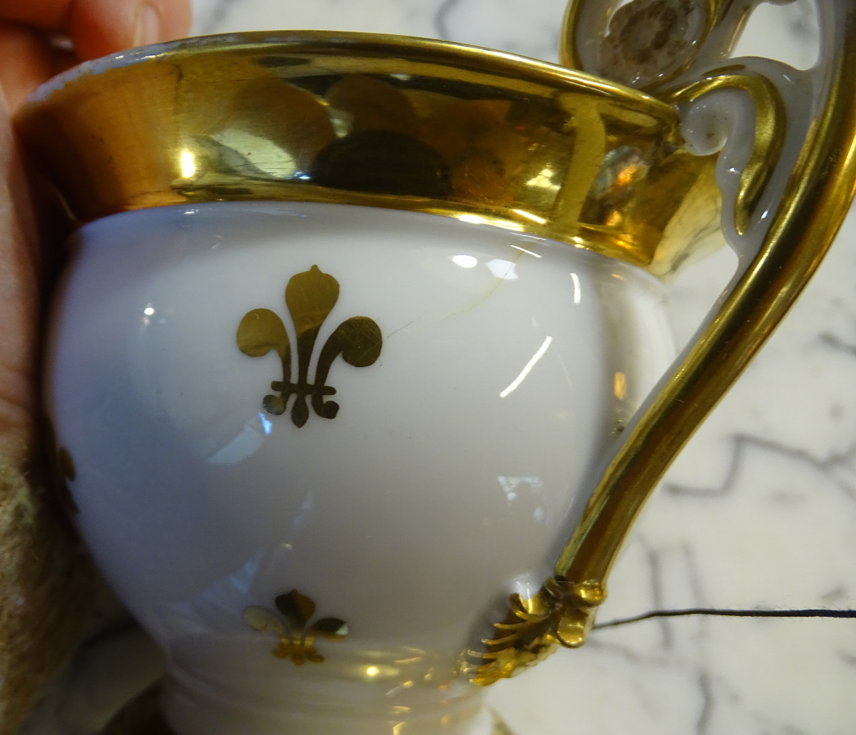 Breakfast Or Chocolate Cup In Paris Porcelain Early 19th-photo-3