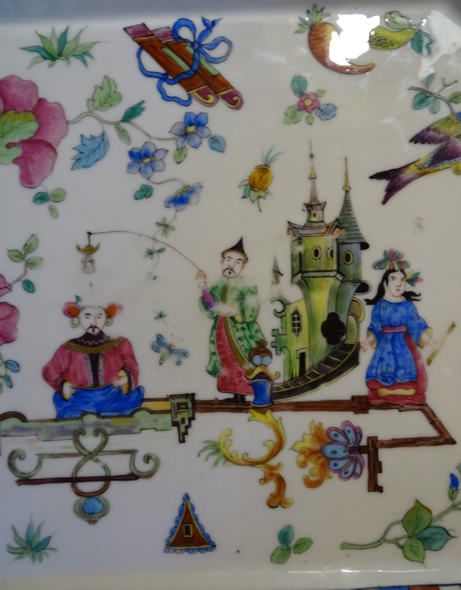 Large Porcelain Tray 18th-photo-3