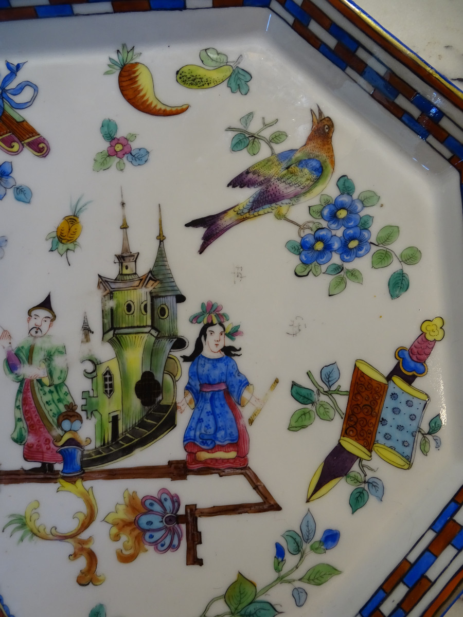 Large Porcelain Tray 18th-photo-4