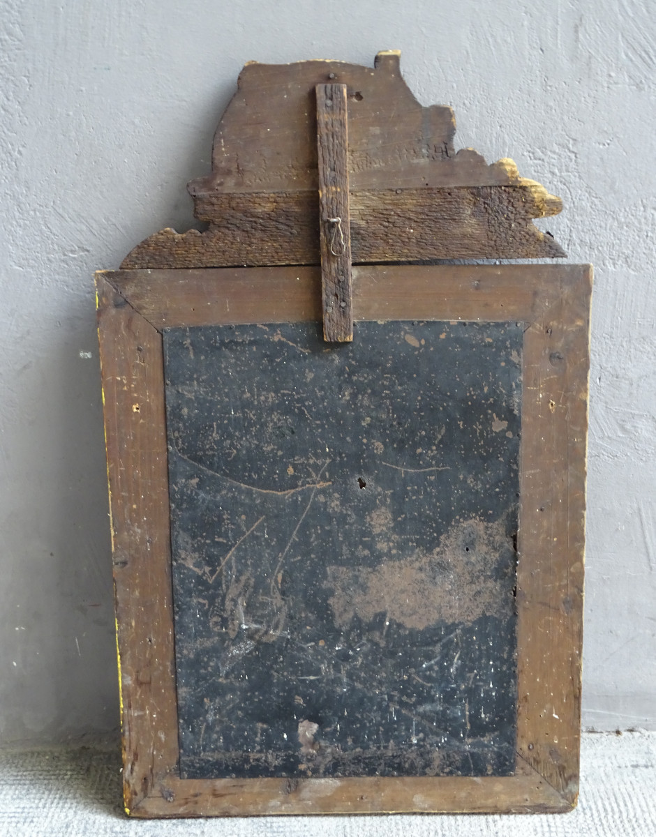 Miroir en Laiton Repoussé Napoléon III-photo-1