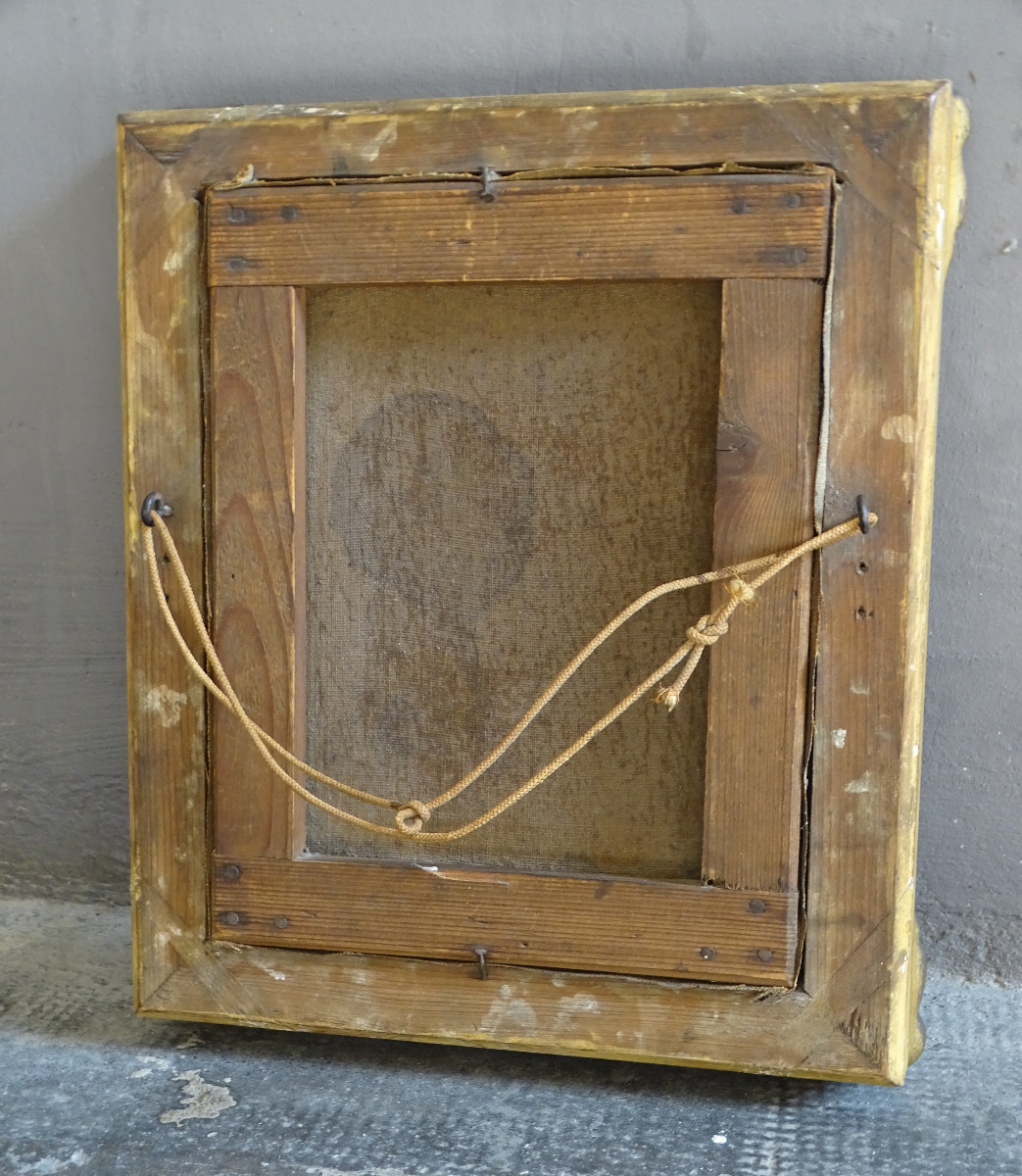 Huile sur Toile Portrait d'Homme 1860-photo-3