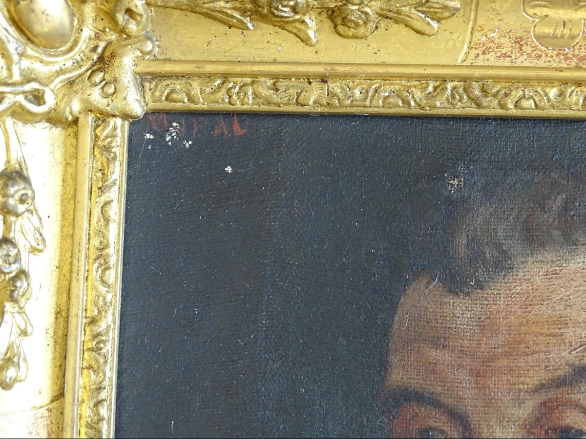 Huile sur Toile Portrait d'Homme 1860-photo-4