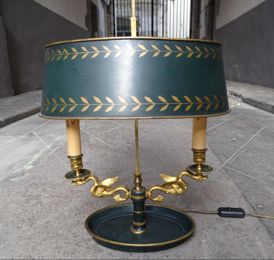 Bronze Bouillotte Lamp  20th