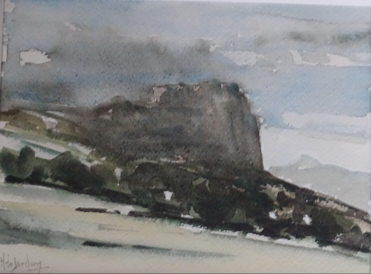 Henri de Jordan Aquarelle "Dent de Crolles"-photo-2