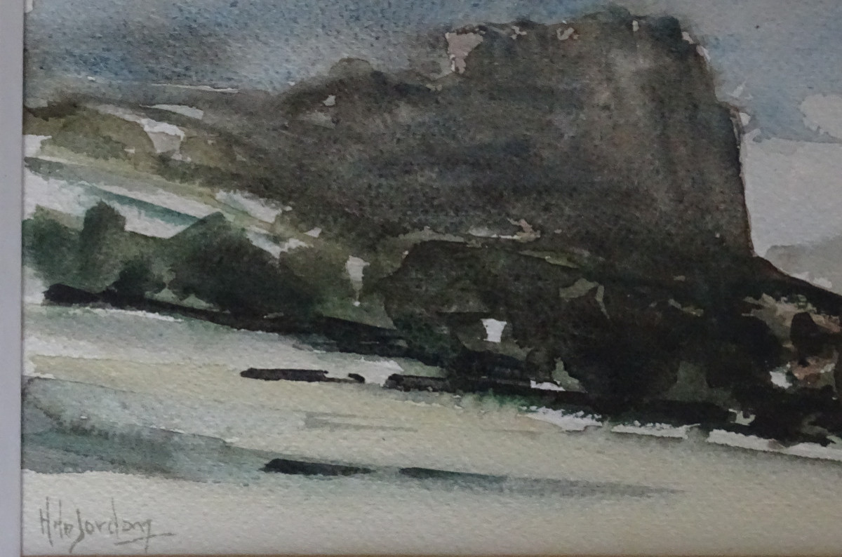 Henri de Jordan Aquarelle "Dent de Crolles"-photo-3
