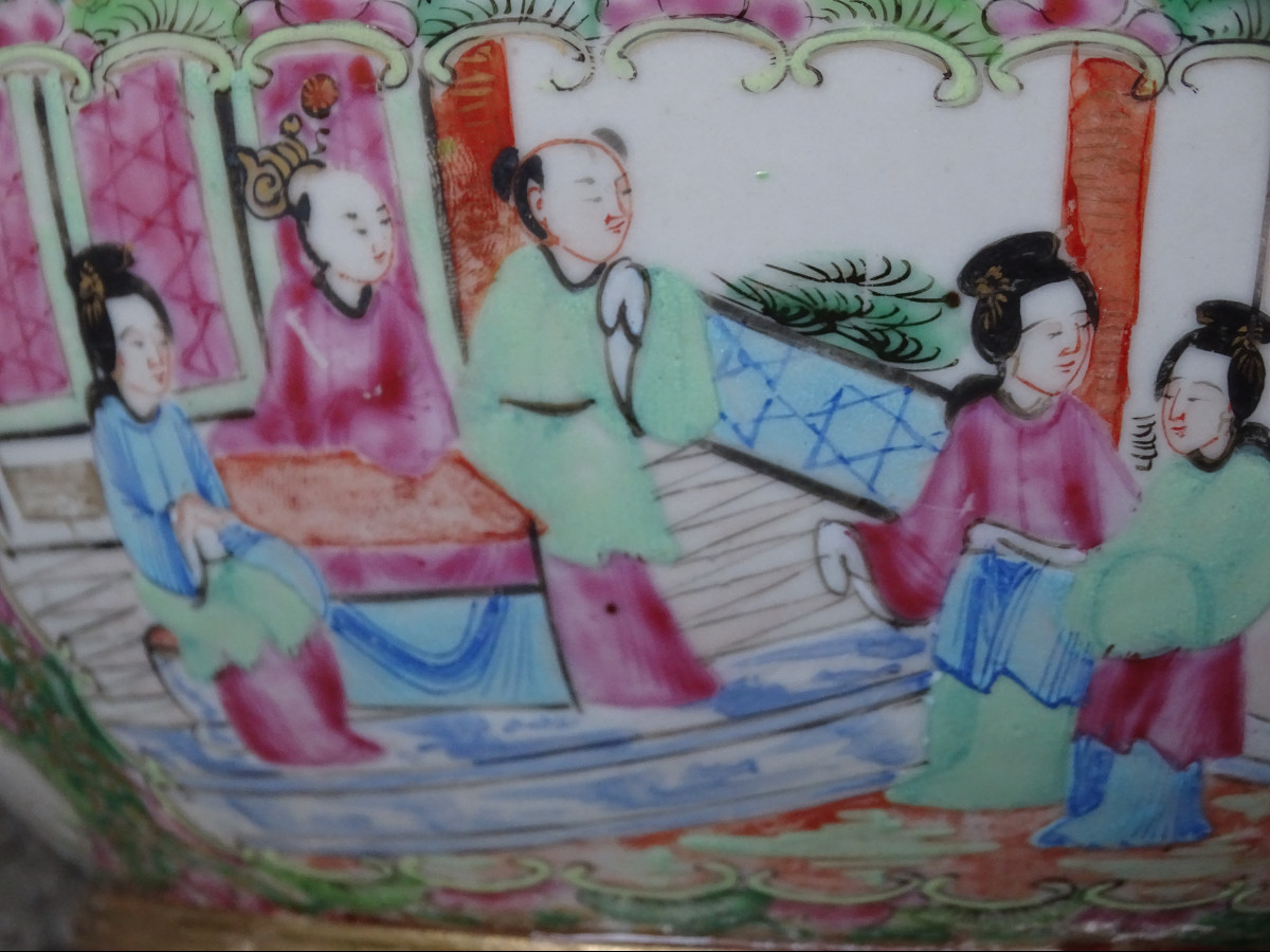 China Porcelain Canton Cup  Bronze  Mount 19th-photo-4