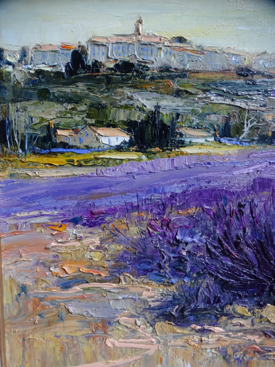 Jean-Paul Surin Huile /toile  Paysage de Provence-photo-3