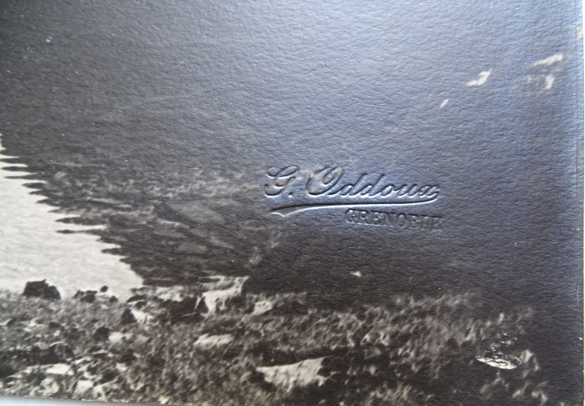 Oddoux photo argentique Lac de montagne dans les Alpes années 50-photo-2