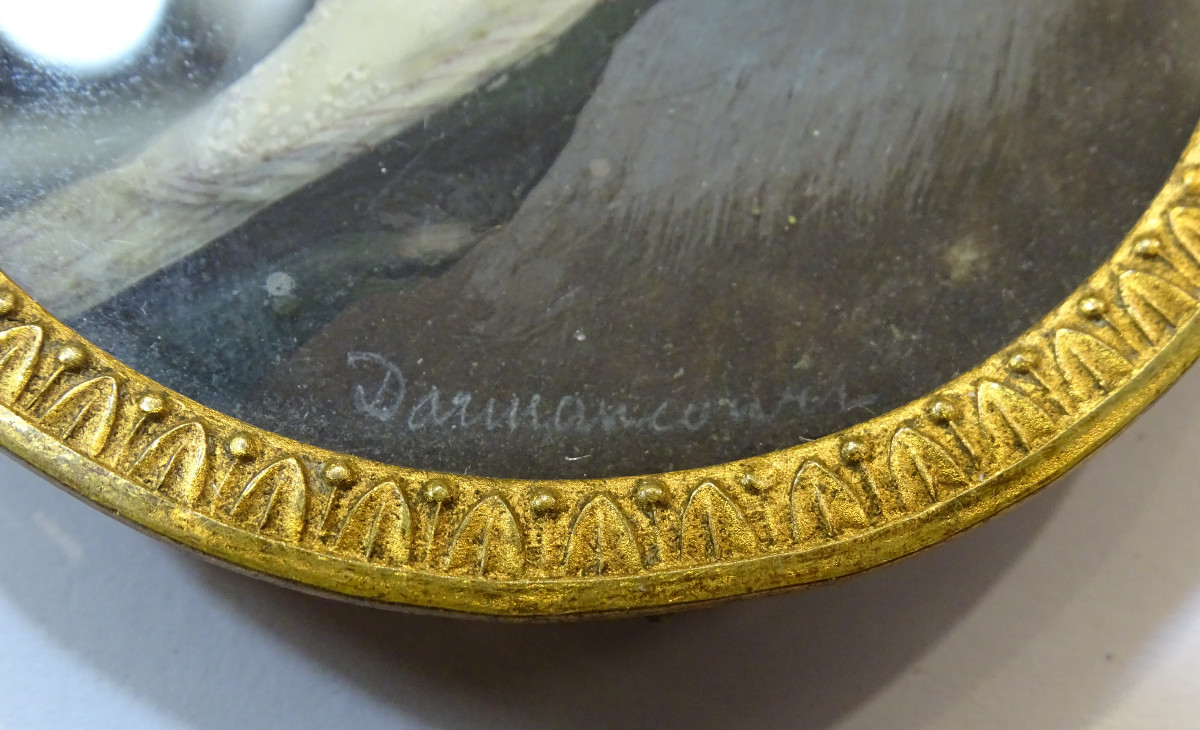 Portrait d'Homme Miniature  Peinte sur Ivoire 19ème-photo-3