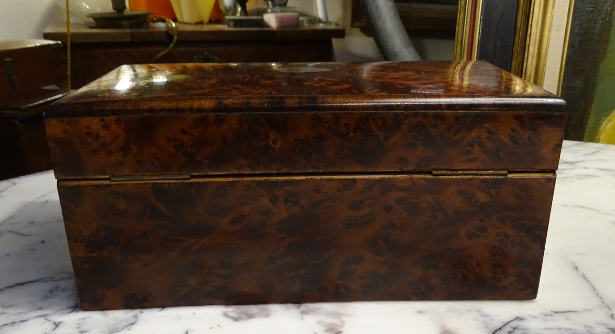 Coffret en Loupe de Thuya 19ème-photo-4