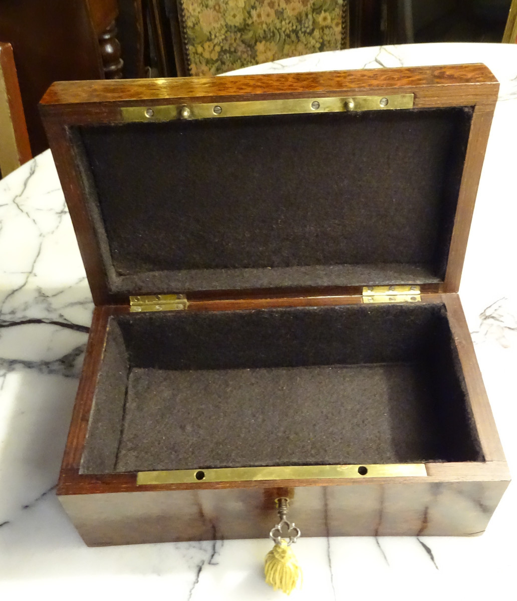 Coffret en Loupe de Thuya 19ème-photo-2