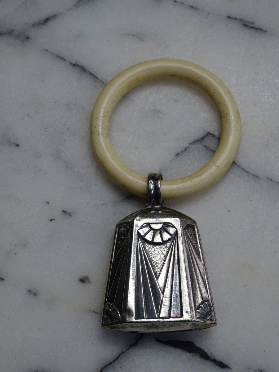 Hochet en Argent Art Déco