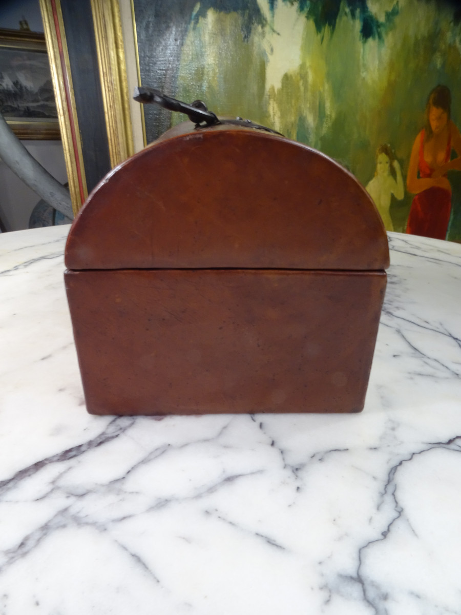 Coffret en cuir Années 50-photo-2