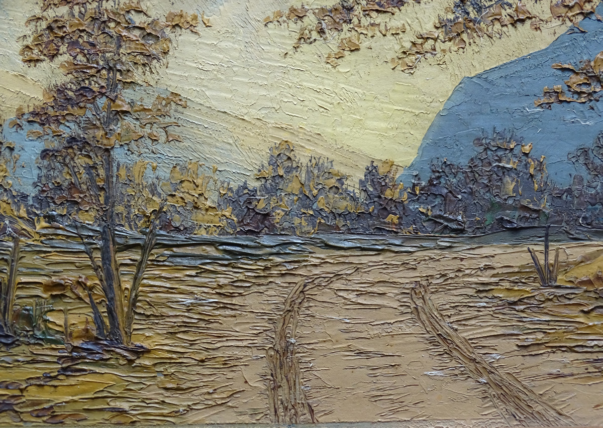 Paul Gobert Oil On Cardboard Landscape-photo-2