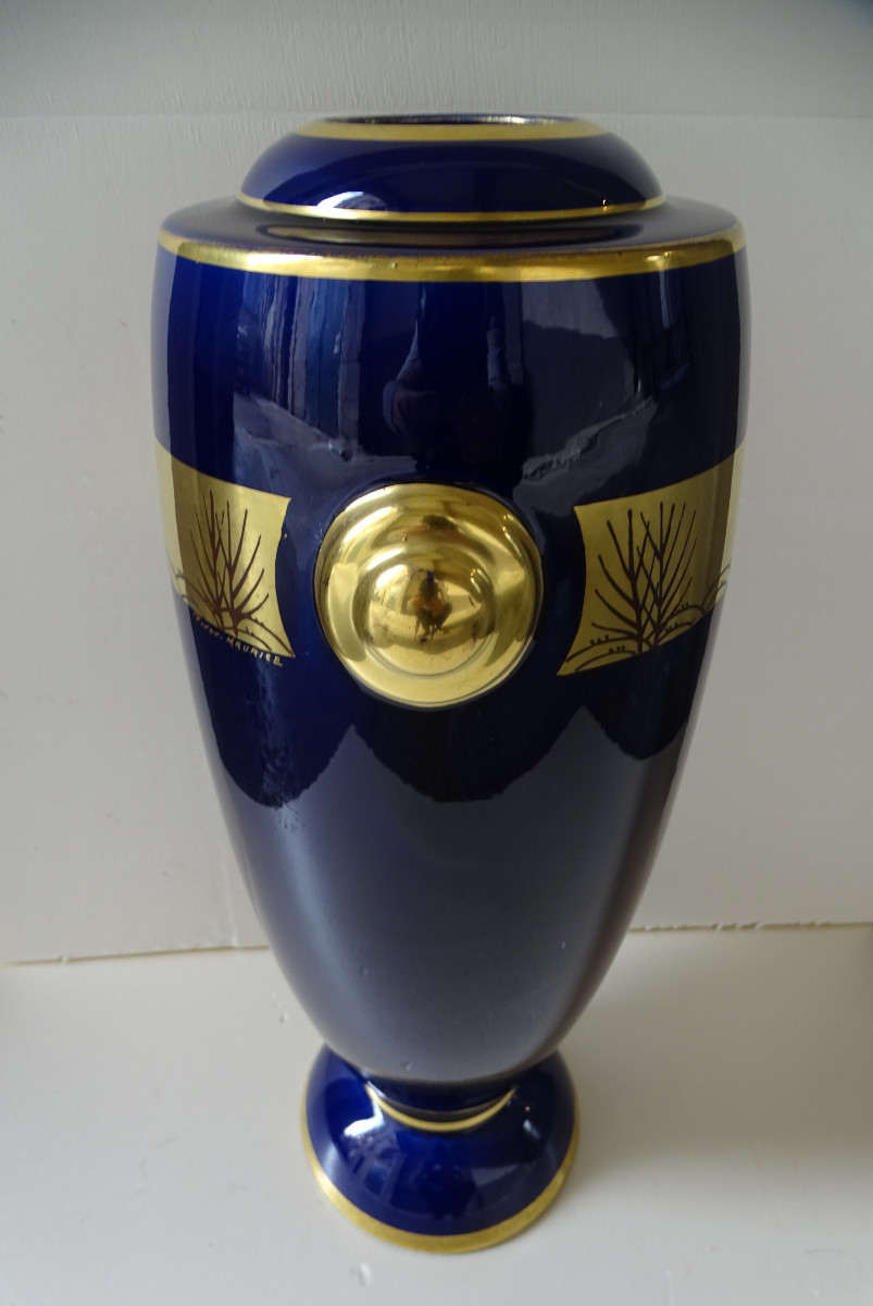 Vase Art Déco Faïence de Tours -photo-3