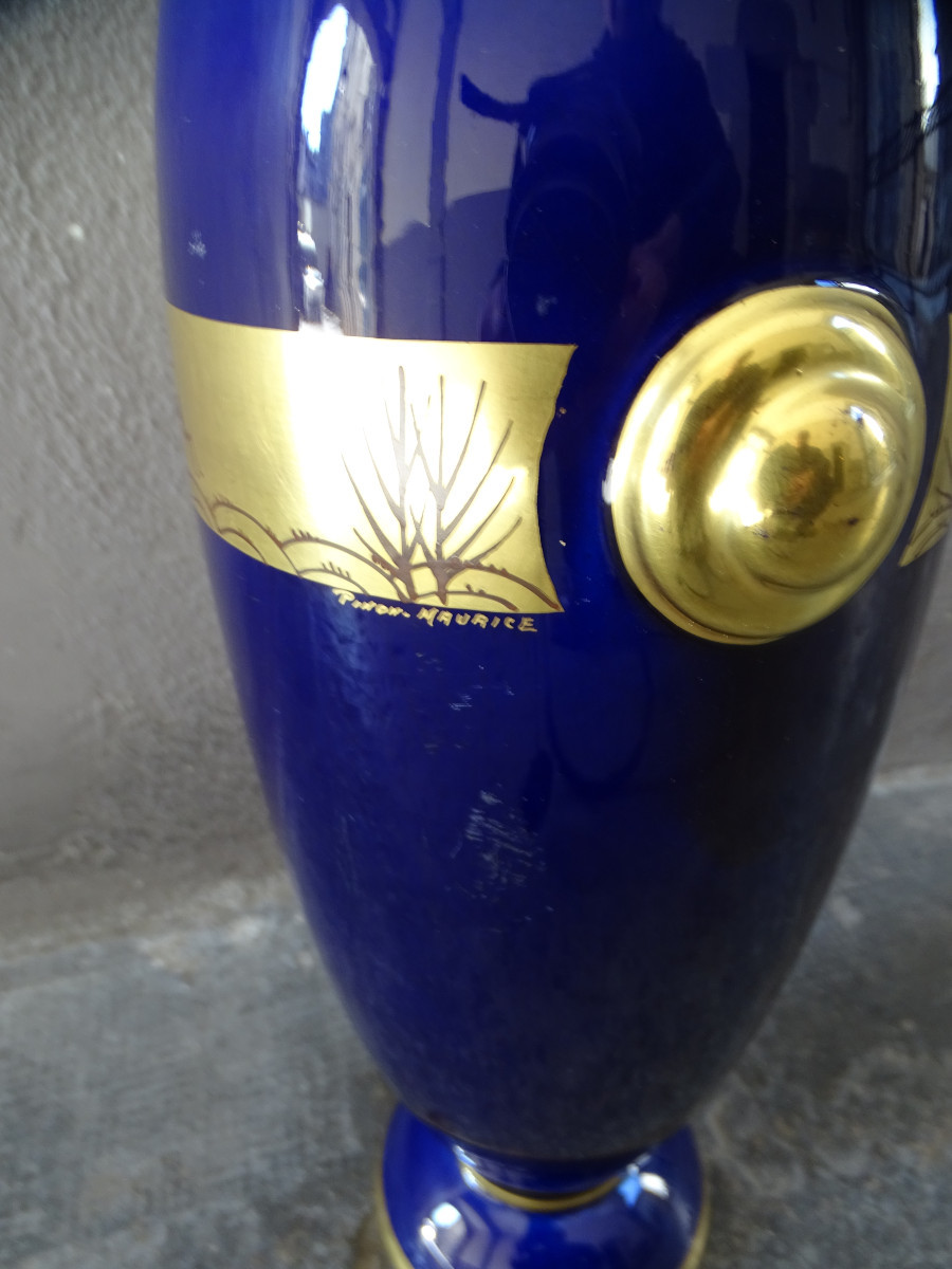 Art Deco Vase Earthenware From Tours-photo-4